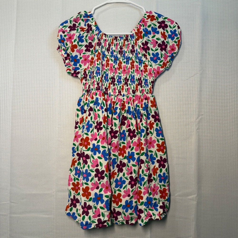 Epic Threads Girls Smocked Shirred Floral Dress Size M 10 12‎ Flutter Sleeve